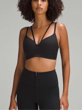 lululemon athletica Black Strappy Ribbed Sports Bra